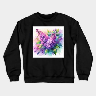 Pink Lilac Flower Crewneck Sweatshirt